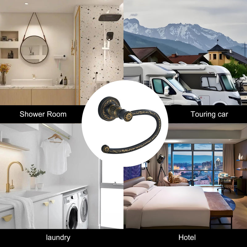 Vintage Style Antique Toilet Roll Paper Holder Retro Tissue Holder Wall Mounted Bathroom Hardware Antique Black-toilet Paper Holder