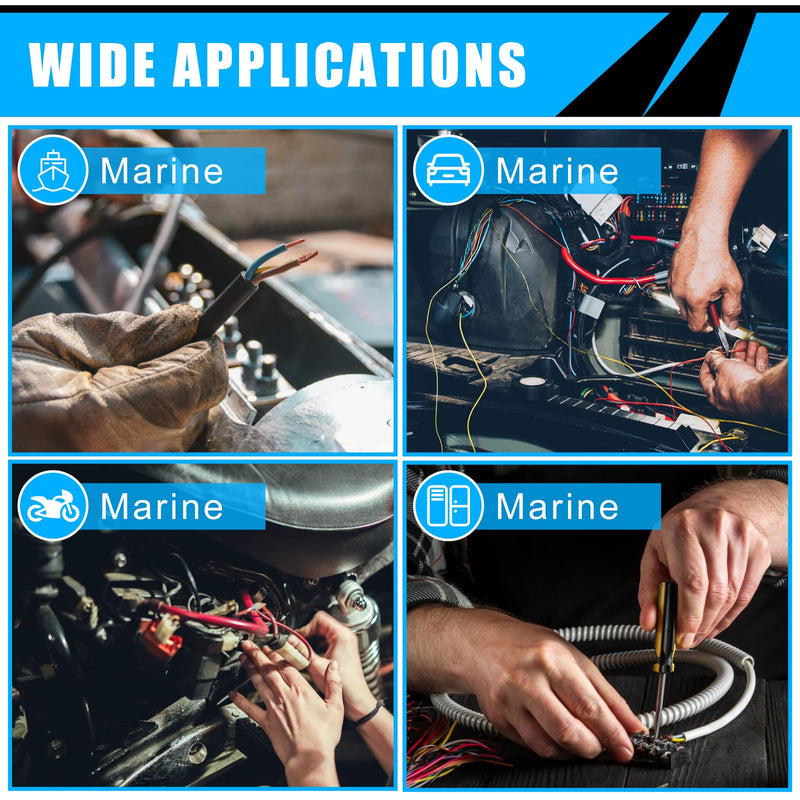 450PCS Solder Stick Seal Wire Connectors, Marine Grade Heat Shrink Wire Connectors, Waterproof & Insulated Electrical Solderstick Butt Terminals for Boat Automotive Trailer RV