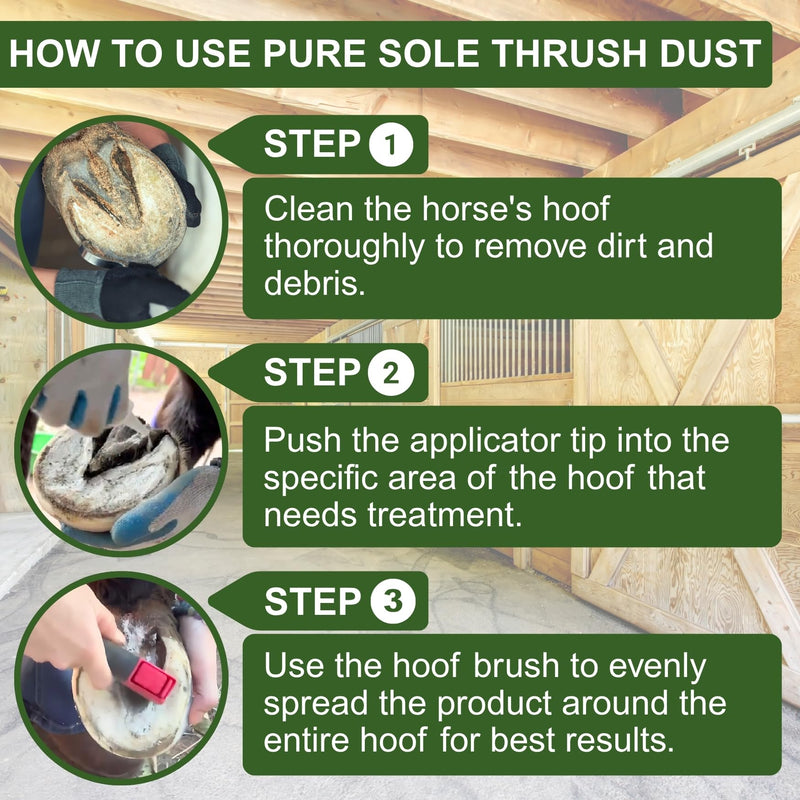 Pure Sole Severe Thrush Treatment for Horses - Hoof Cleanse (16 oz.) and Thrush Dust (4 oz.) Bundle