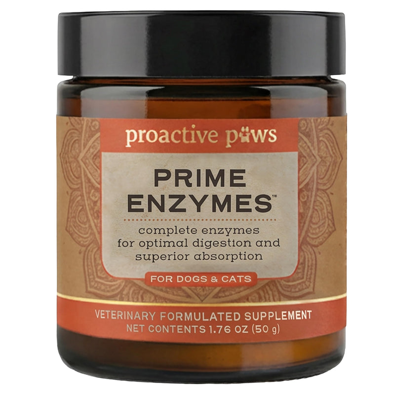 PROACTIVE PAWS Prime Enzymes – Digestive Enzyme Supplement for Dogs and Cats with Taurine, Papaya & Pineapple for Digestive Support and Nutrient Absorption