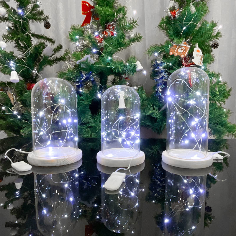 10 Pack Fairy Lights Battery Operated String Lights, 10 LED on 3.3ft Silvery Copper Wire，for Flowers Gift Box Wedding Party Christmas Decoration (10 Pack, Cool White) 10 Pack