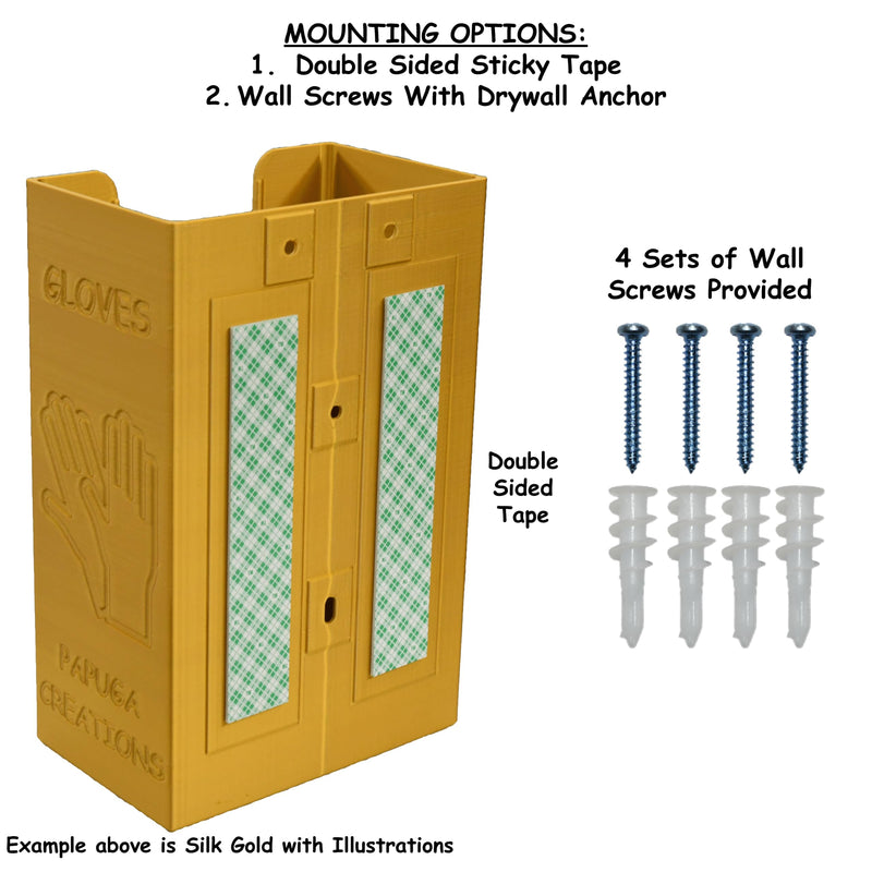 3D Printed Glove Box Holder Dispenser for 3.1" H x 5.1" W Box (Blank, Nebulae Blue Galaxy) No Illustrations