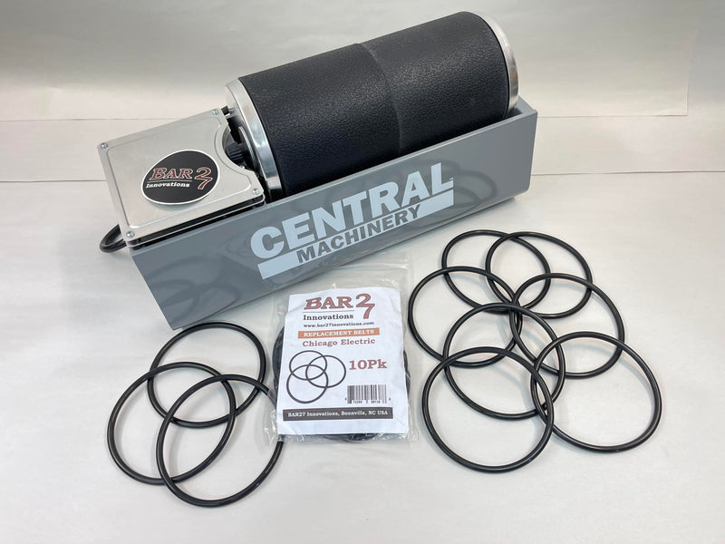 Bar27 Brand 10 Pack Replacement Drive Belts for Chicago Electric Central Machinery ABN Viyuki Rock Tumblers