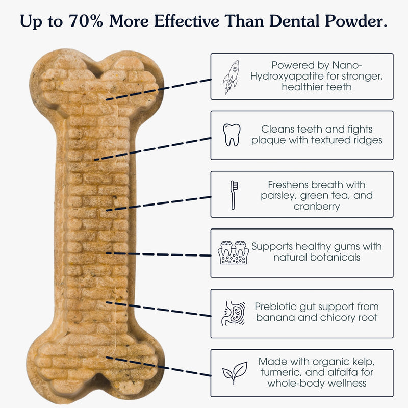 Arterra Pet Science Dog Dental Chews with Nano-Hydroxyapatite Next-Generation Daily Chews for Stronger Teeth, Fresh Breath, and Healthy Gut, for Small Breeds, 14 Count, Pack of 1