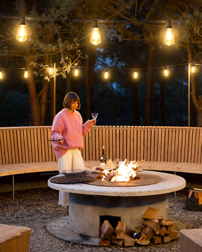 Outdoor String Lights Waterproof, 25 Feet Patio Lights with 13 ST38 Edison Bulbs(1 Sqare), Outside Hanging Decorative Lights for Porch, Blacony, Backyard, Bistro, Garden, 2700K 25FT