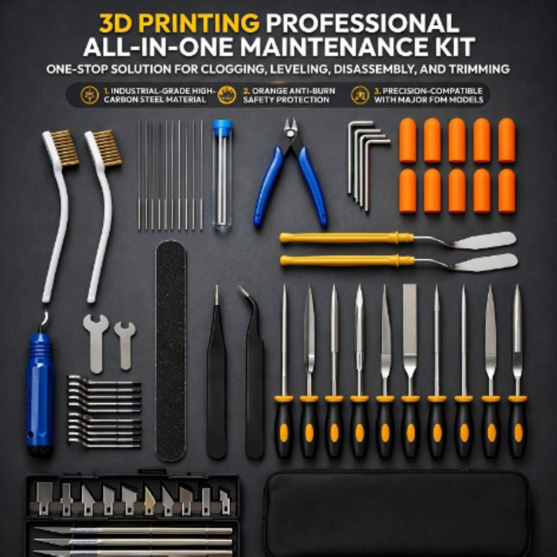 69Pcs 3D Printer Tool Kit,3D Printer Accessories -Deburring Tool,Nozzle Cleaning,Metal File,Scraper,Brush Cleaning,Craft Knife.Complete Starter Kit