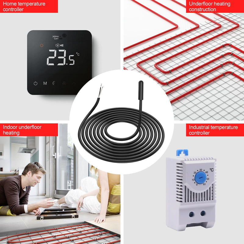 Thermal Underfloor Heating Sensor Probe Suitable for Most Heating Installations Heat Floor Heating Sensor Probe 10k ohm