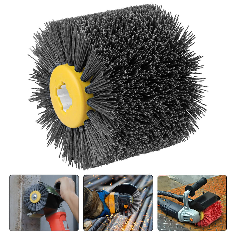 60 Grit Abrasive Nylon Drawing Wheel,4.7" x 4" Surface Conditioning Tool Drum,Burnishing Polishing Tool for Metal Polishing Paint, Rust, Oxidation 60 Grit