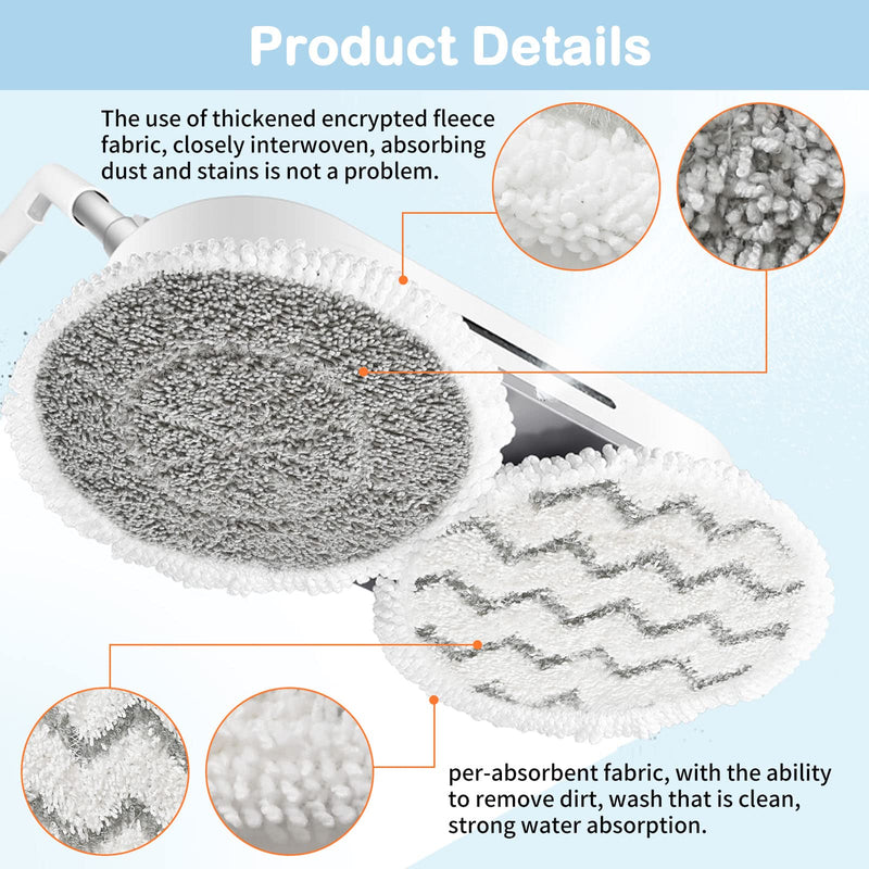 12 Pack Upgraded S7001 Pads Replacement Steam Mop Pads for Shark S7001 S8201 S7000 S8001 S7201 S7000AMZ S7001TGT Series Steam Mop Pads,Steam&Scrub All-in-One Scrubbing Mop Pads,Part Model #:XKITP7000 12 pack Upgraded