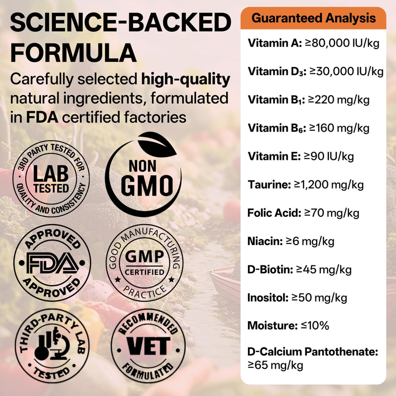 Dog Multivitamin，Pet Vitamins and Supplements，16-in-1 Vitamin Formula with Taurine，Canine Complete Enhanced Multivitamin，Hip & Joint Support, Digestive Health, Immune Support，Skin and Fur Supplements