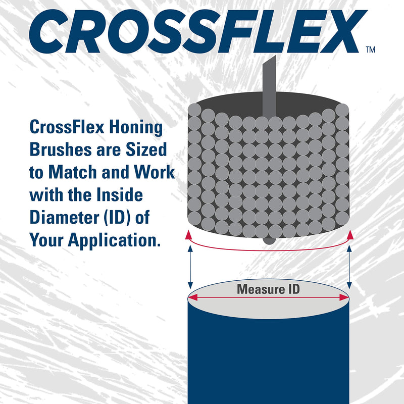 Weiler 34176 Crossflex Standard Duty Bore Brush 3/4 Diameter 240SC Grit, Orange 0.75" 240 Grit