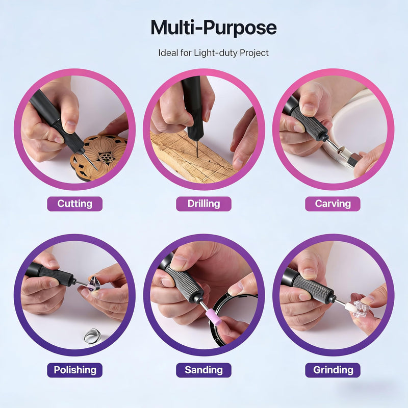 Electric Engraving Pen Set with Multiple Bits, USB Rechargeable Rotary Tool Kit with Storage Case