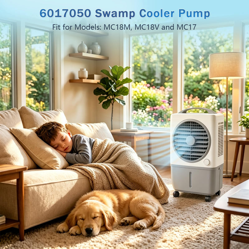 6017050 Swamp Cooler Part, Ultra Quiet Pump with Dry Run Protection
