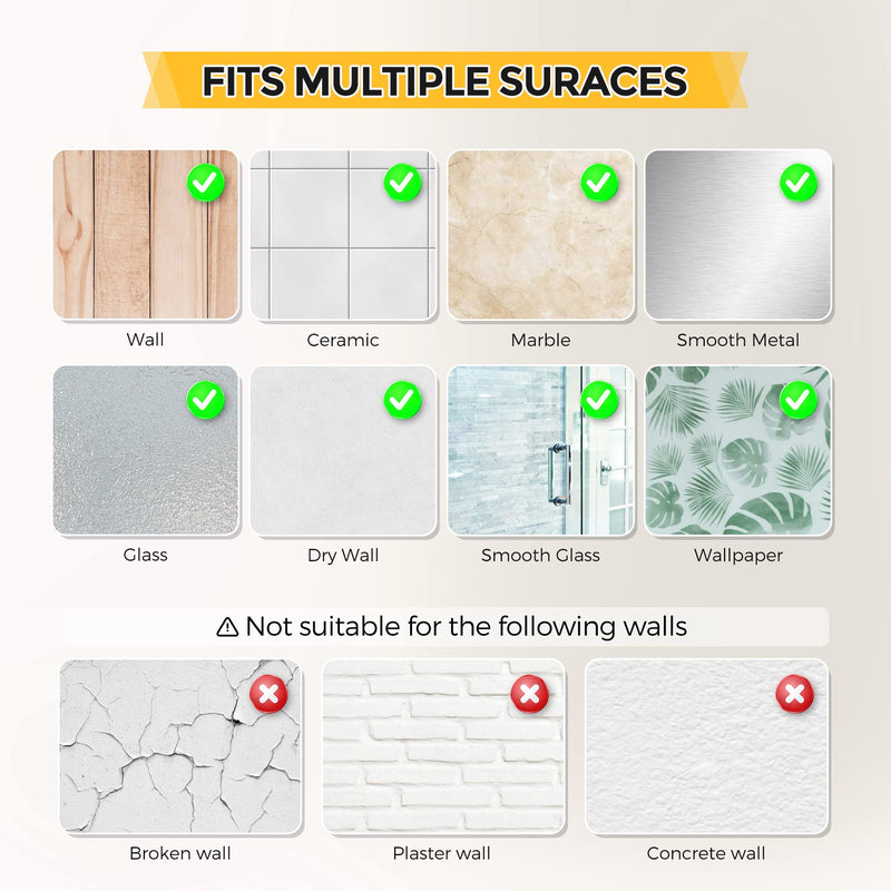 Door Stopper Wall Protector, Door Bumpers for Walls with Strong Back Adhesive Door Knob Wall Protector for Kitchen Cabinets (Clear, 6pcs) 6 Clear