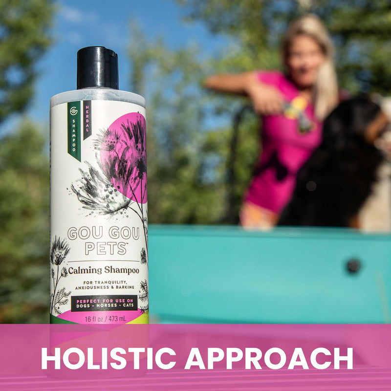 Holistic Natural Derived Calming Pet Shampoo for Anxiety: Veterinarian Recommended: Providing Stress Relief for Dogs, Cats and Horses - Made in USA - 16 oz Calming, Lavender, Bergamot, Geranium - PawsPlanet Australia
