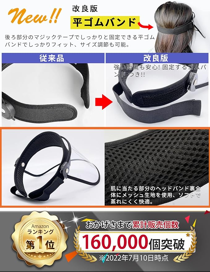 Gokei Rain Visor, Bicycle Rain Hat, Rain Hat, Rain Hat, Rain Brim, Wide Visor, Rain Protection, Safe, Clear, Wide Brim, Raincoat, Face Wet, One Size Fits Most, Women's, Men's, Unisex, Adjustable Length - NewNest Australia
