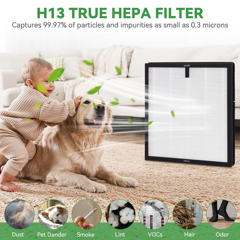 F1 Air Purifier Replacement Filter: HEPA H13 True Filter for AMEIFU F1 Air Purifier - 2pack