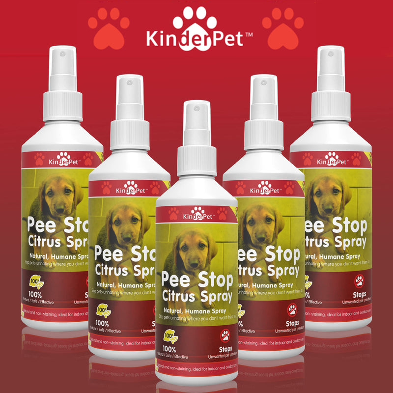 KinderPet Pee Stop Spray Urine Stop for Cat and Dog Repellent Stop Cats and Dogs Repeat Marking Indoors and Outdoors 100% Natural Enzyme Urine Destroyer 250 ML - PawsPlanet Australia