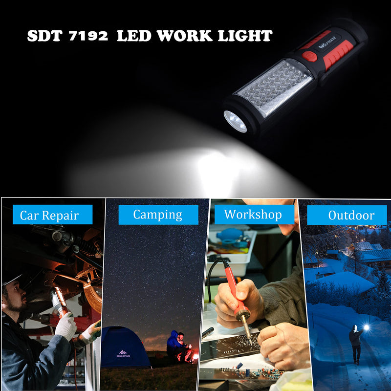 Wolfteeth Magnetic Flashlight, LED Work Lights Flashlights for Emergencies, 360° Rotate Mechanic Tools, Fall Camping Outdoor Tools Christmas Gift for Dad, Husband, Handyman