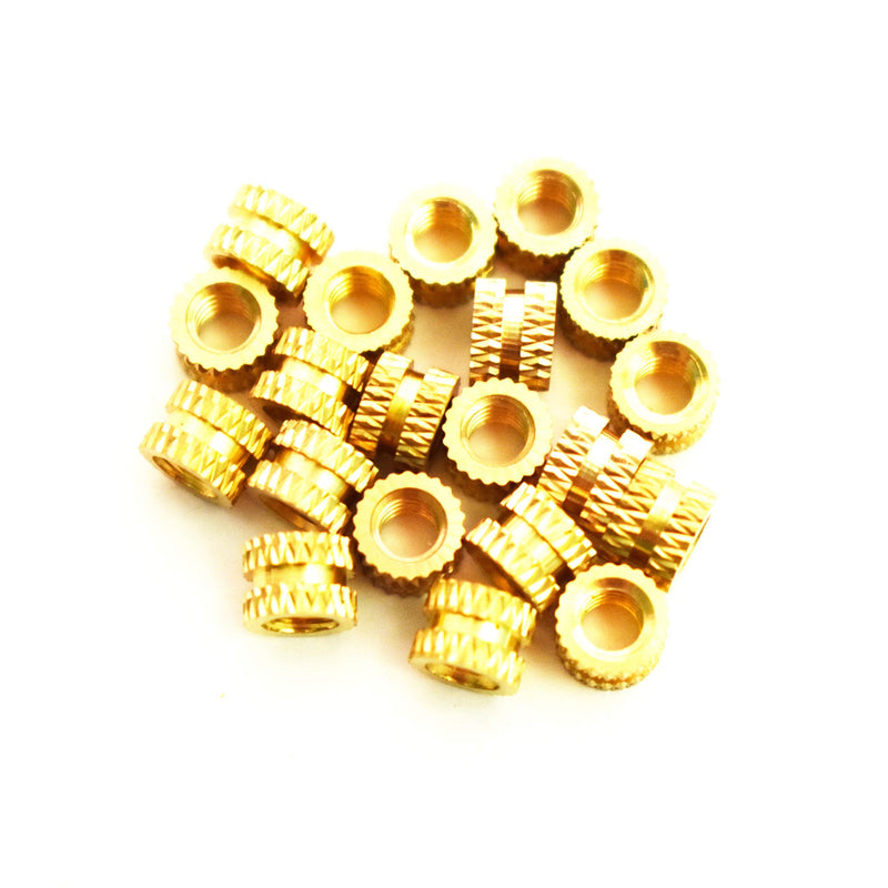 [ J&J Products ] 6-32 Brass Insert 100pcs, 5.5mm OD, 4 mm Length, Female 6-32 Thread, Injection Molding Type,100pcs 100pc - NewNest Australia