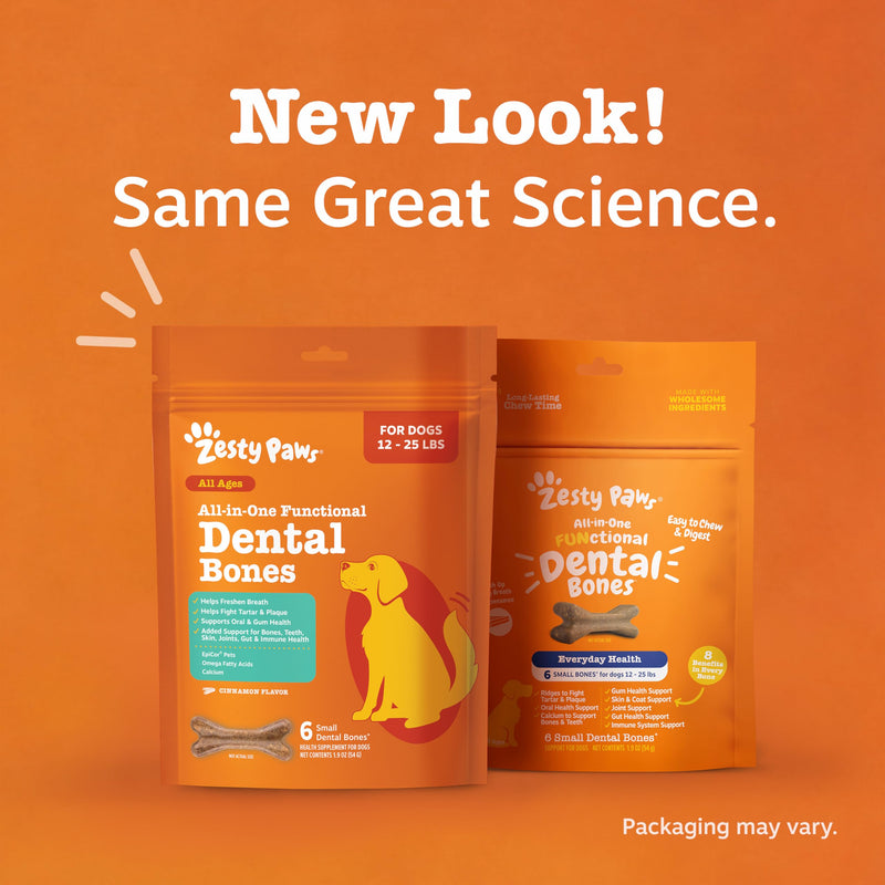 Zesty Paws All-in-One Functional Dental Bones, Small, 6ct