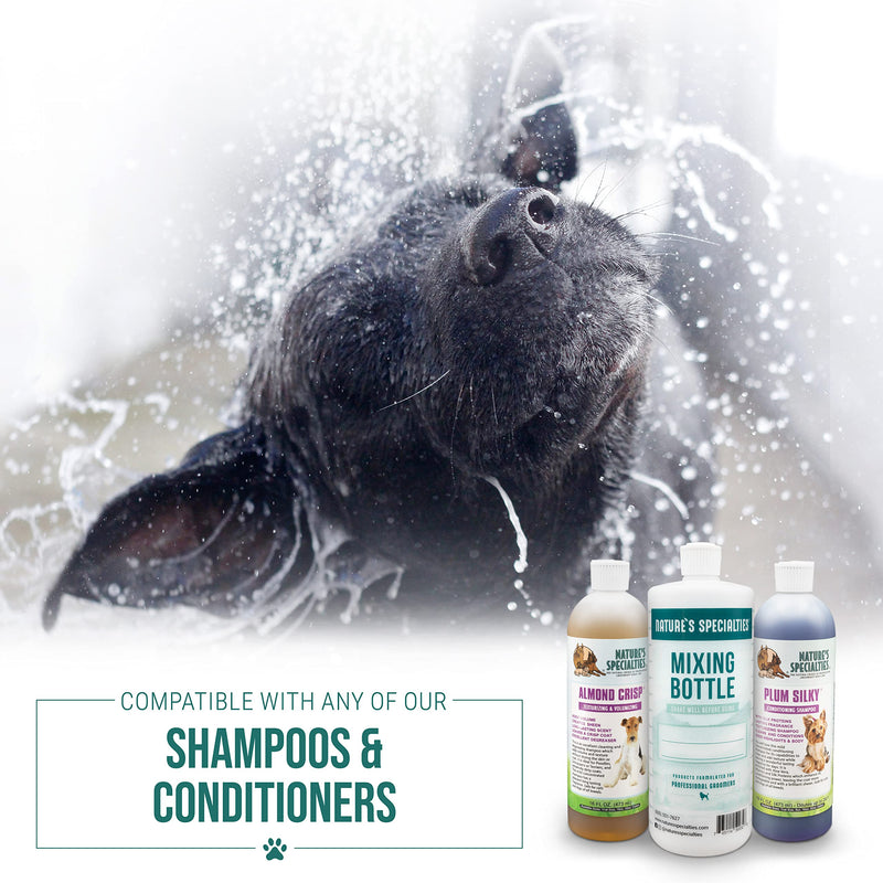 Nature's Specialties Mixing Bottle and Dog Shampoo Conditioner Concentrate Bundle, Easy to Read Measurements Mixing Bottle 32 oz, Yard Dog Dog Shampoo Conditioner Concentrate 16 oz - PawsPlanet Australia