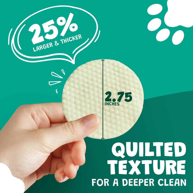 Dog Ear Wipes for Dogs | Extra Thick with Aloe Vera & Eucalyptus | 125 Count | Hypoallergenic Ear Cleaner for Dogs with Pearl Texture for Deeper Clean | Scrubby Pet Aloe Vera + Eucalyptus - PawsPlanet Australia