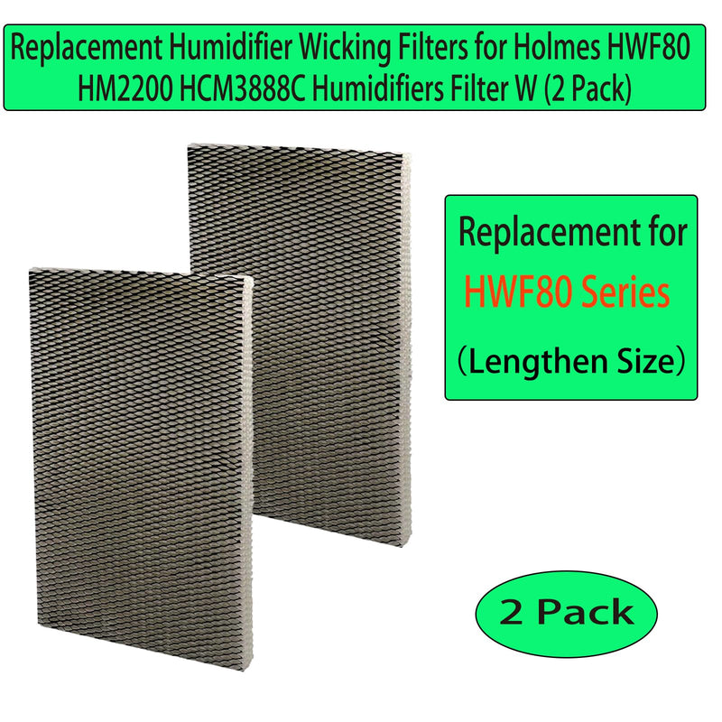2 Pcs HWF80 Wick Filters Compatible with Holmes HM2200, HCM3888 Humidifier