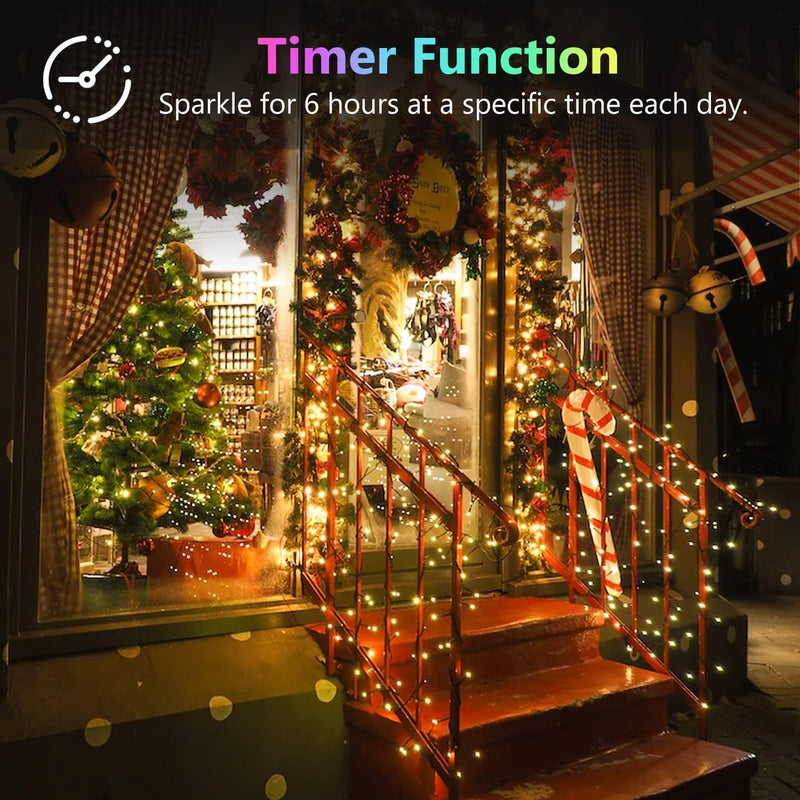 4 Pack Fairy Lights Battery Operated with Timer, Each 20FT 60LED Christmas String Lights Outdoor Indoor, Cuttable Battery Twinkle Lights for Bedroom Home Wedding DIY Christmas Decorations (Warm White) Warm White 4PK（60LED）