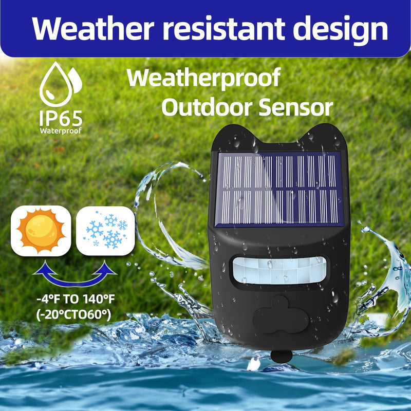 Solar Driveway Alarms Wireless Outside Weatherproof Motion Detector & Sensor for 1000ft Long Range - No Need Replace Batteries Security Driveway Alert System - Monitor & Protect Outside Property 1 Receiver and 1 Sensor