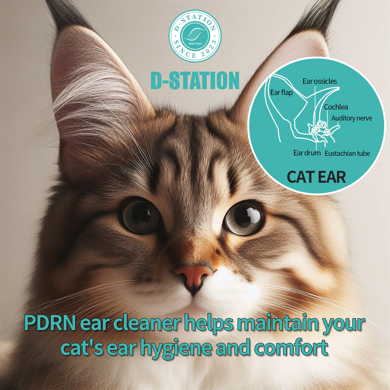 D-STATION PDRN OTIC Ear Cleaner is formulated with Premium PDRN to Soothe itching, Reduce Inflammation, and Keep Ears Clean While Promoting Healthy Ear Skin. Suitable for Dogs & Cats of All Ages. 4oz - PawsPlanet Australia