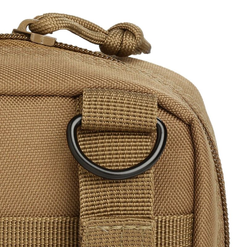 First Aid Molle Pouch - Heavy Duty IFAK Pouch - Empty Medical Pouch Ideal for Military Use EMTs Law Enforcement Camping and Hiking - Med Pouch for Optimal Organization Coyote