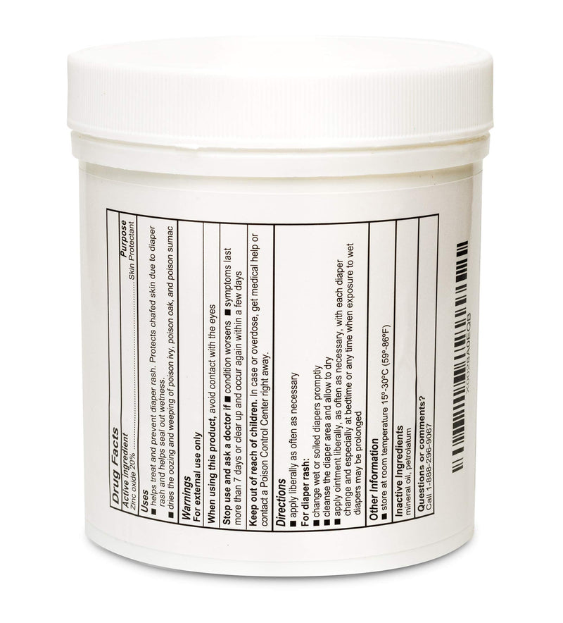 16 oz Globe Zinc Oxide 20% Skin Protectant Barrier Ointment, Treatment for Diaper Rash, Relief From Poison Ivy, Sumac & Oak, Protects From Wetness, Protects Chafed Skin