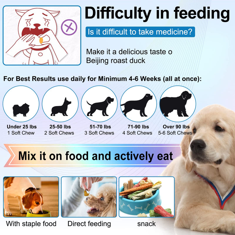 Dog Allergy Relief Chews, Dog Allergy Chews (150 Count), Itch Relief for Dogs, Omega 3 Fish Oil + Pumpkin Enzymes + DHA for Dogs, Anti Hot Spots + Seasonal Allergies, Skin & Coat Immune Health O-Dog Allergy 150 chews