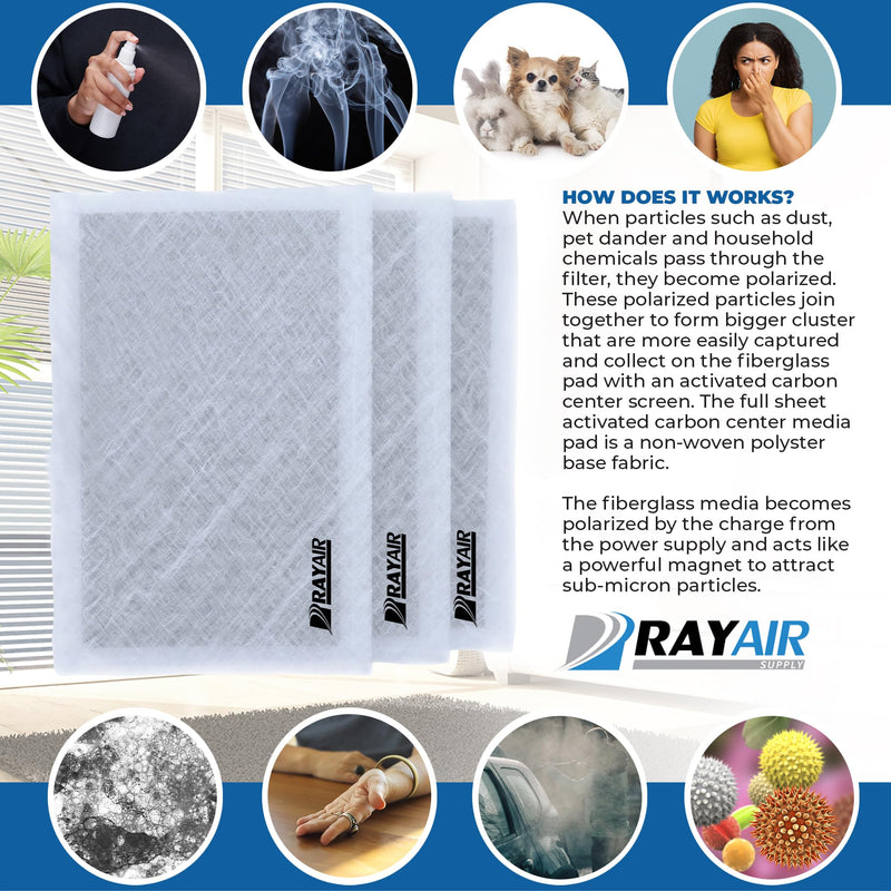 RAYAIR 16x20 Filter Pads Compatible with Dynamic