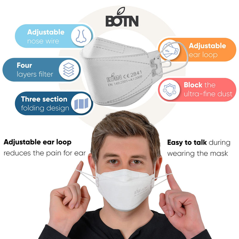 BOTN Large White KF94 Breathable Safety Mask