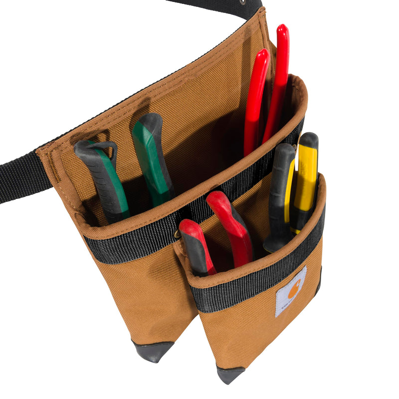 Carhartt Padded Tool Belt, Rugged Tool Belt with Tool & Fastener Storage Pockets, 7 Pocket, Carhartt Brown