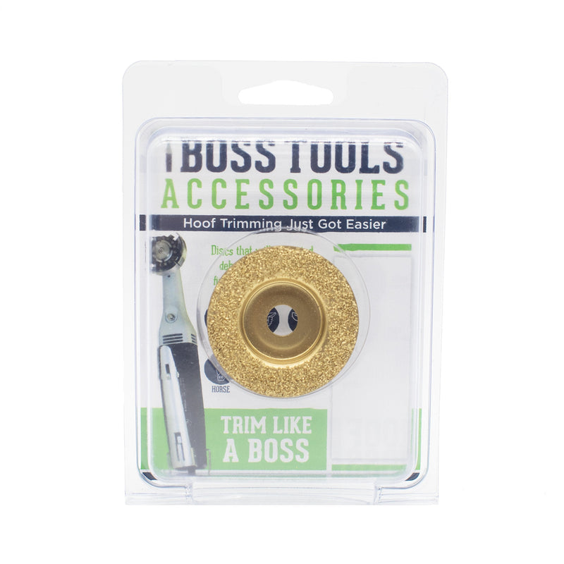 Gold Fine Grit 2" Disc - Precision Hoof Trimming Disc for Smooth Finishing - Great for Goats, Horses, Sheep, Pigs, & Cattle - Replacement for Hoof Boss Tools