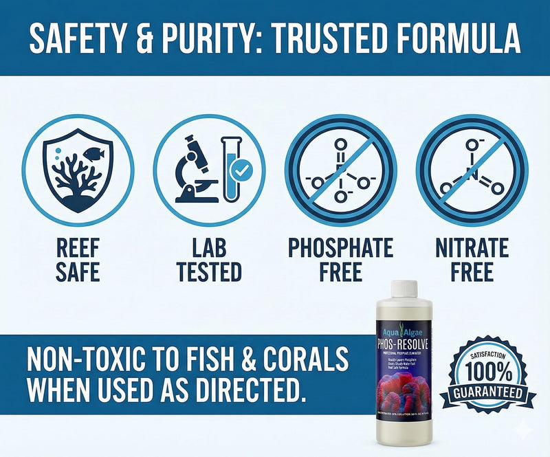 Phos-Resolve Professional Strength Phosphate Remover for Reef Tanks & Aquariums - High Concentration 15% Lanthanum Chloride Solution - Rapidly Lowers PO4 & Clarifies Water - Made in USA (16 oz) 16 oz