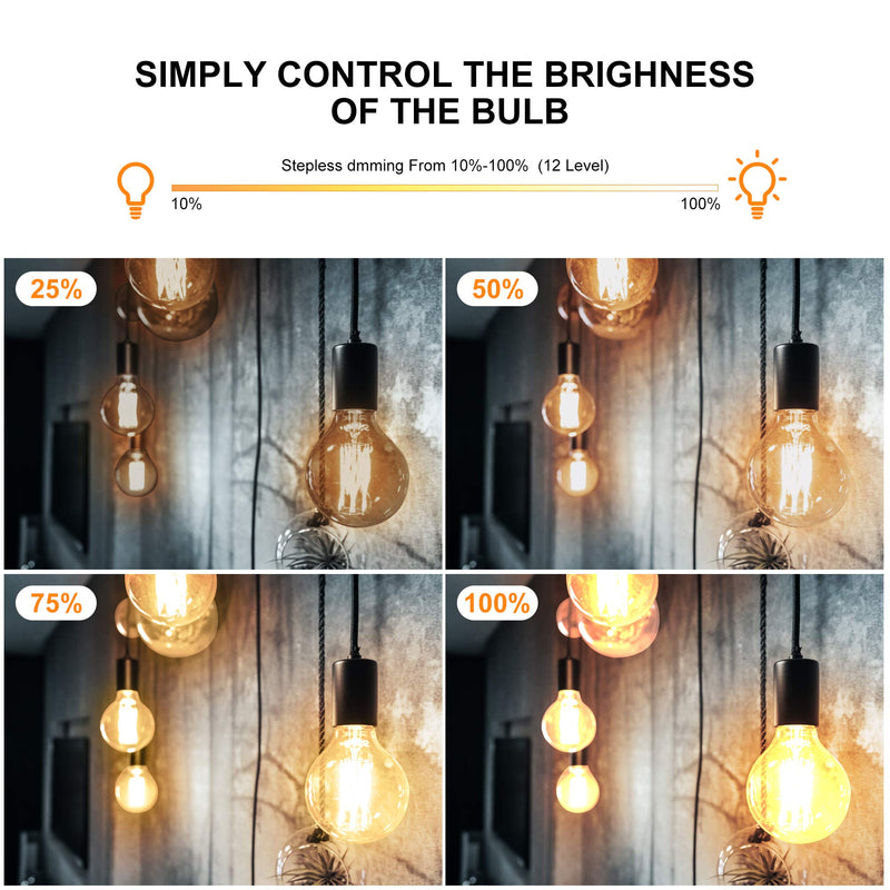 Outdoor Dimmer for String Lights, 600 W Outdoor Dimmer Switch, 100 FT Remote Control Light Dimmer, Dusk to Dawn Dimmer Plug for Dimmable Outdoor String Lights, Lamps and Patio Lights,Timer,Waterproof