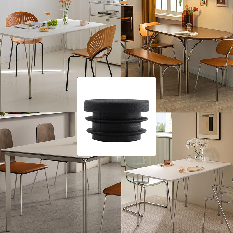 30Pcs 22mm(7/8Inch) Round Plastic Plug, Round Pipe Tubing End Cap, Black Furniture Finishing Sliders, Plastic Glide Protection for Round Metal Tube and Furniture 22mm(7/8Inch) 30