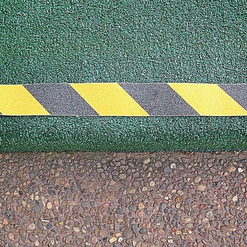 2 Inch X 32.8ft Non Slip Safety Grip Tape for Stairs Steps Non Skid Tread High Traction Friction/Strong Grip Abrasive Adhesive Hazard Caution Tape- Black/Yellow 2" Width X 32.8ft