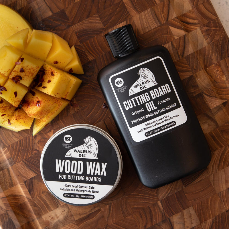 WALRUS OIL - Cutting Board Oil and Wood Wax Set. For Cutting Boards, Butcher Blocks, Wooden Spoons, and Bowls. 100% Food-Safe. (Pack of 2) Set (Pack of 2)