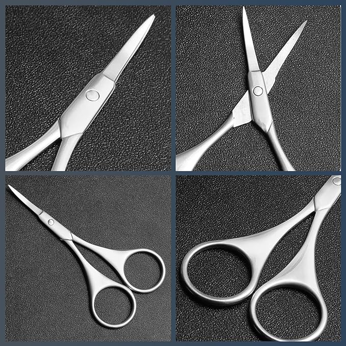 NITNASTOP Scissors for Nose Brows Eyebrow Scissors Premium Nose Cutter Ear Hair Cutter Eyebrow Scissors Stainless Steel Unisex - NewNest Australia