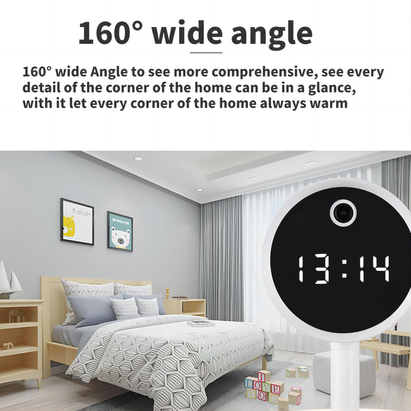 WiFi Indoor Camera, Battery Powered,1080P, Mobile app, Night Vision Function, Two-Way Audio for Home Security Desktop Camera. Keh-02 White