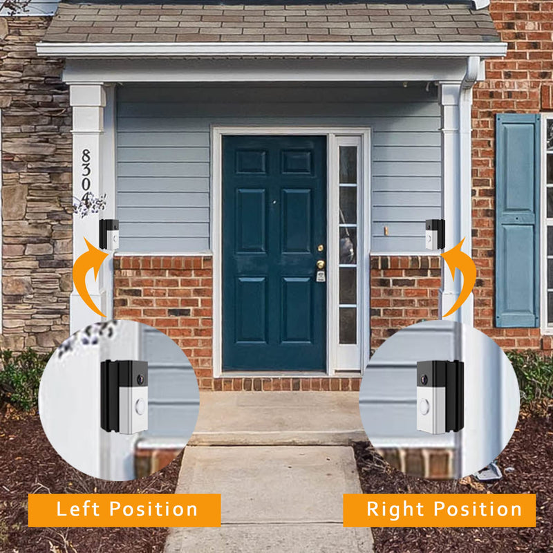 Adjustable 30 to 55 Degree Doorbell Angle Mount Compatible with Video Doorbell 1st / 2st / 3st / 4st / (2020 Release), Replacement Angle Adjustment Adapter Mounting Bracket Wedge Kit