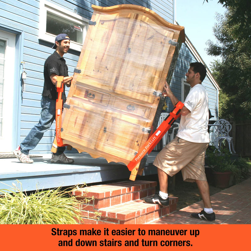 Forearm Forklift 2-Person Lifting and Moving Straps; Lift, Move and Carry Furniture, Appliances, Mattresses or Any Item up to 800 lbs. Safely and Easily Like a Pro, Firehouse Red Special Edition 1-Pack Cargo Strap