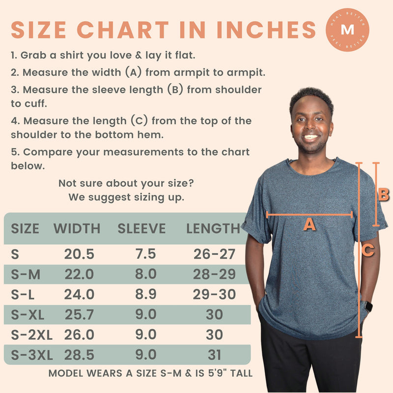 MOYOAMA Post Surgery Shirts for Men – After Shoulder Surgery Shirts, Post Shoulder Surgery Shirts for Men, Broken Arm Shirt Small-Large Dark Blue