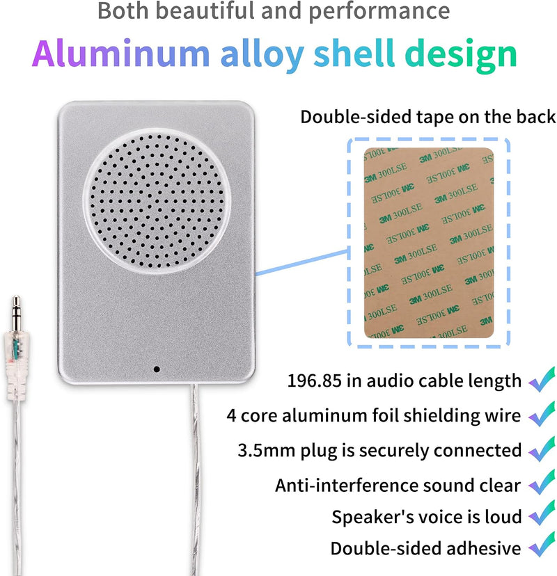 Window Speaker Intercom System,Wired Dual-Way Window Counter Intercom, High Power Speaker for Store,Business,Catering.