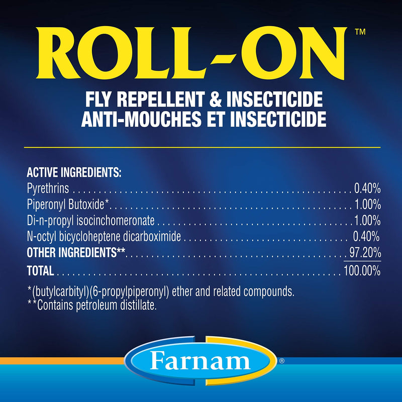 Farnam Roll-On Fly Repellent for Horses, Ponies and Dogs 2 Ounces - PawsPlanet Australia